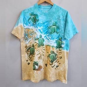 Liquid Blue Baby Turtle Beach AOP Shirt Men's Size Large